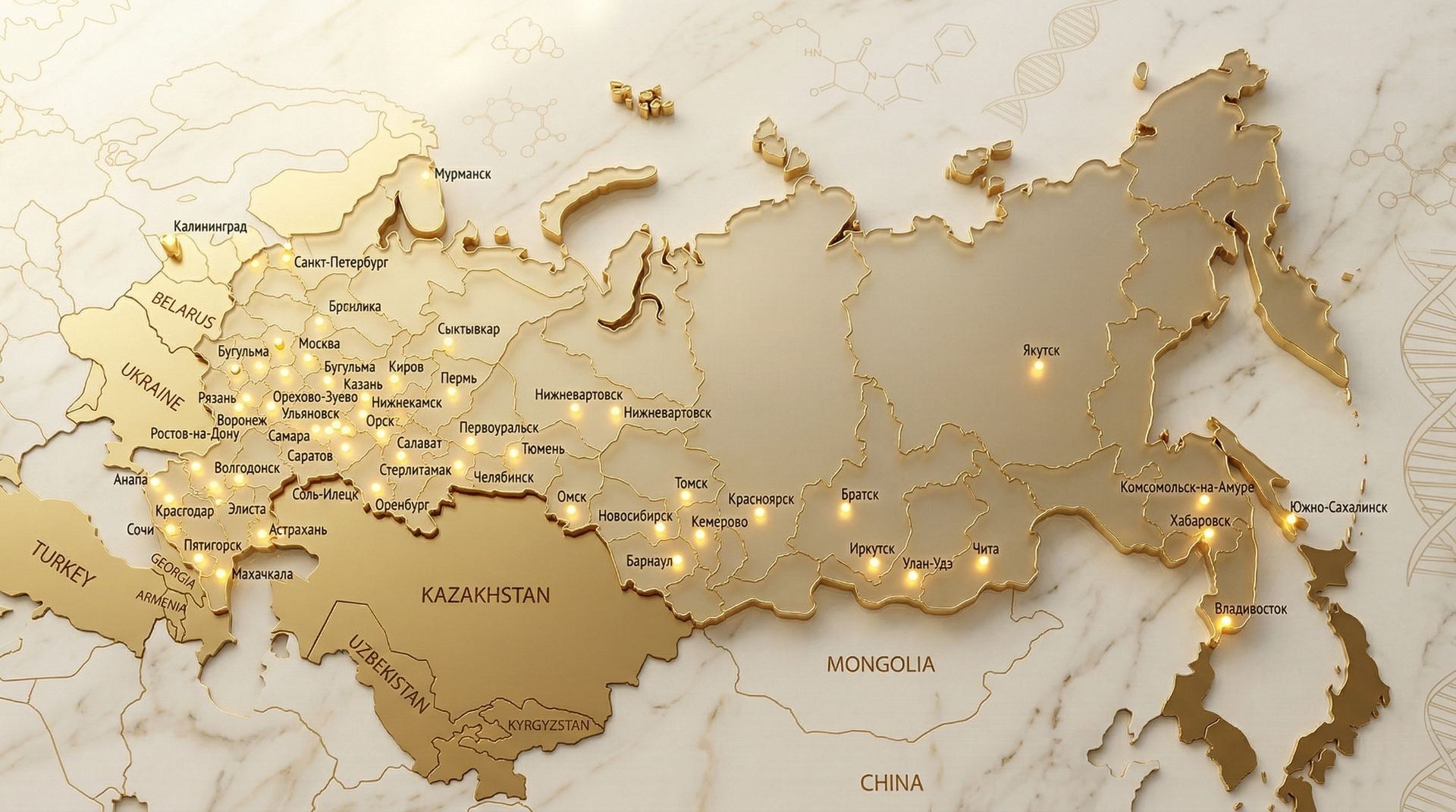 Карта сервисных центров WHIEDA Виеда в России и СНГ — 62 города