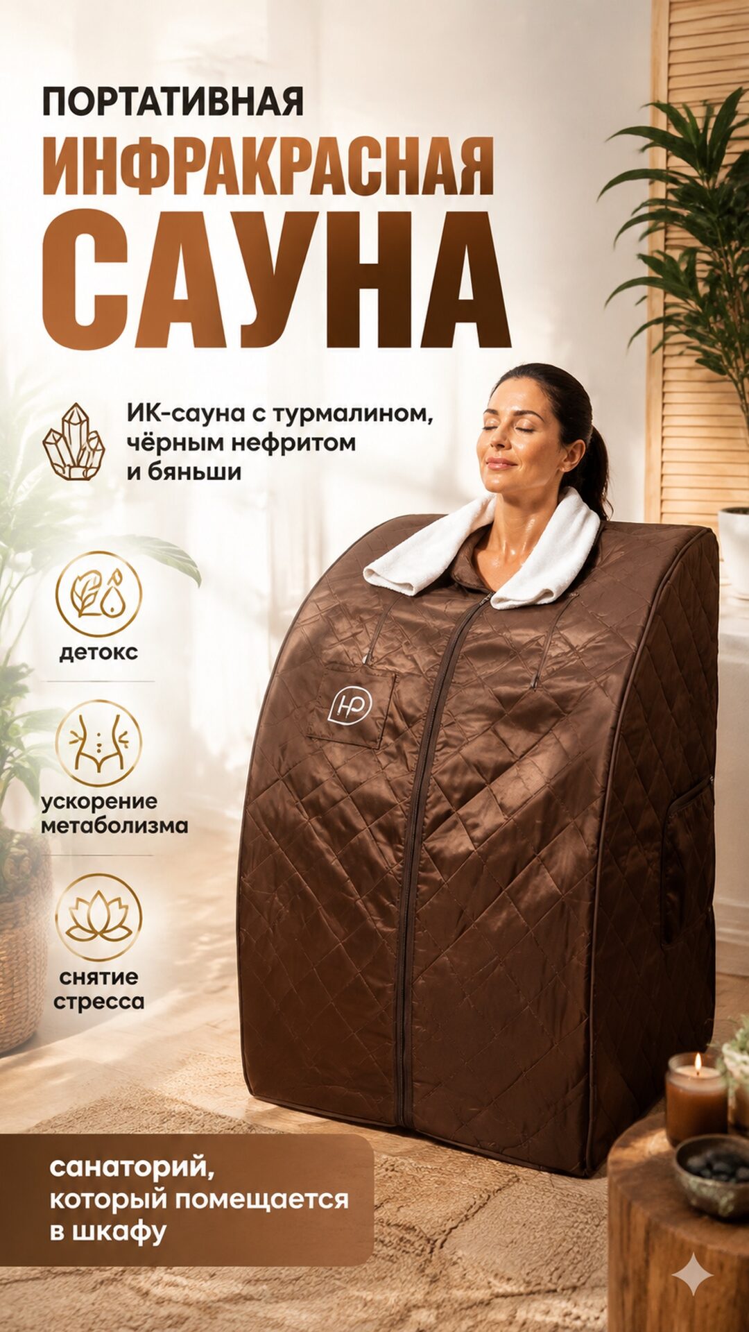 виеда мини сауна ба-гуа портативная инфракрасная с турмалином купить